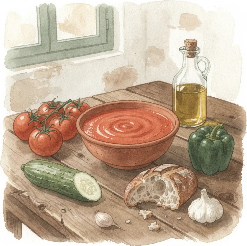 Du pain romain à la tomate andalouse : l’histoire du gazpacho