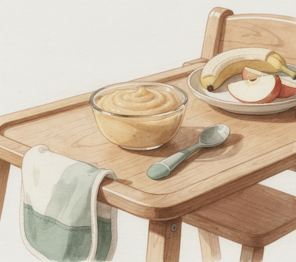 Compote pomme-banane pour bébé : la recette minute dès 4 mois