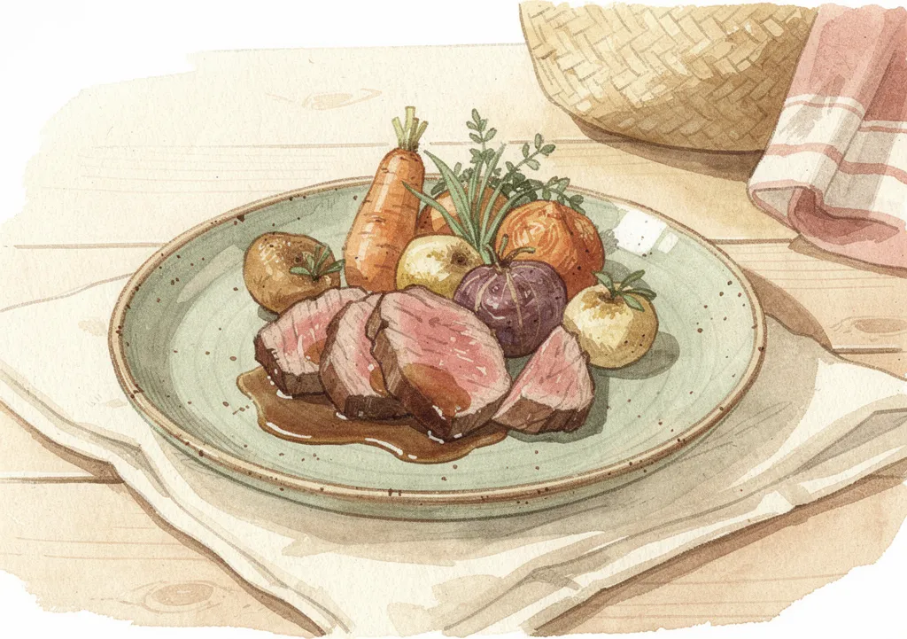 Le bœuf maillot, salade parisienne de joue de bœuf à la ravigote