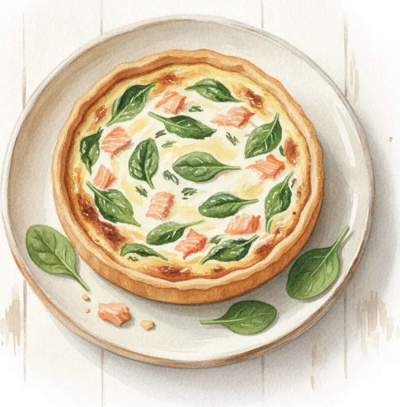 Quiche au saumon et épinards : la recette équilibrée qui marie fondant et saveurs